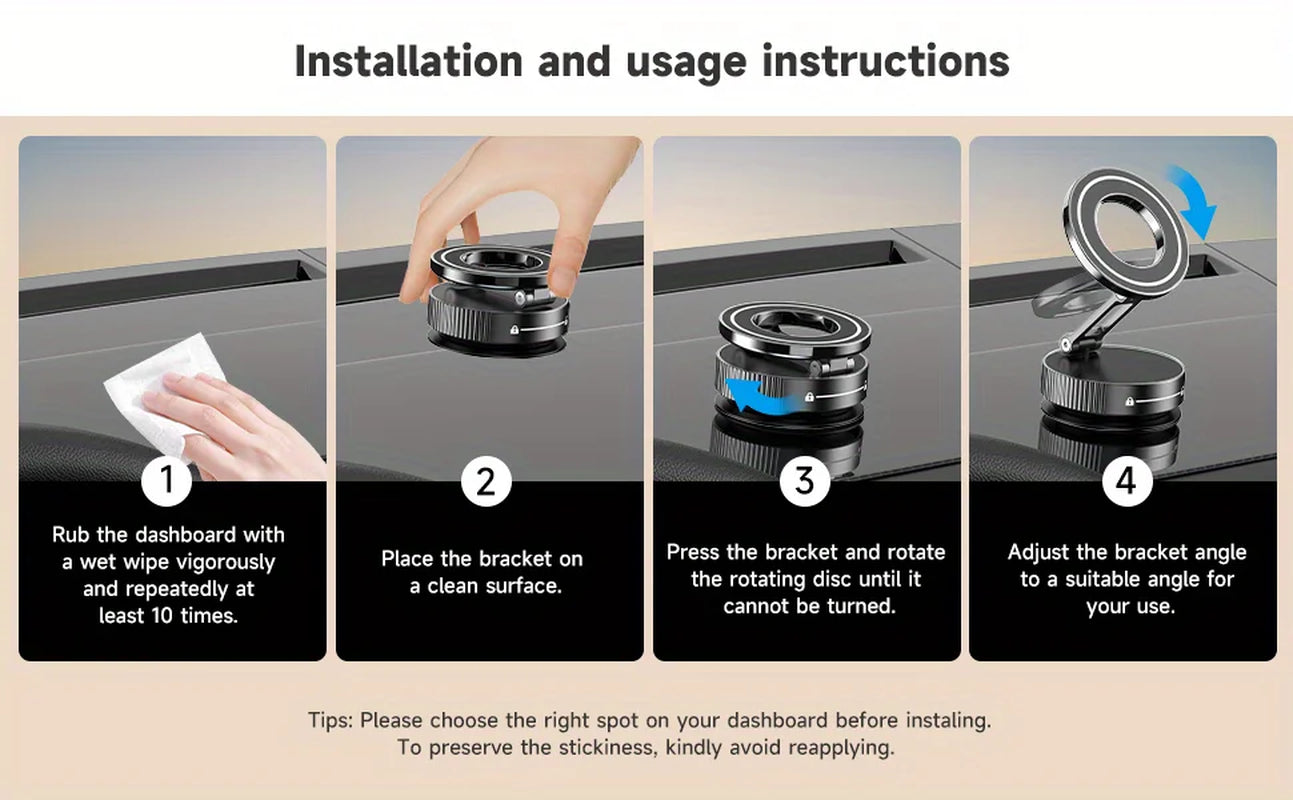 360° Vacuum Magnetic Phone Mount