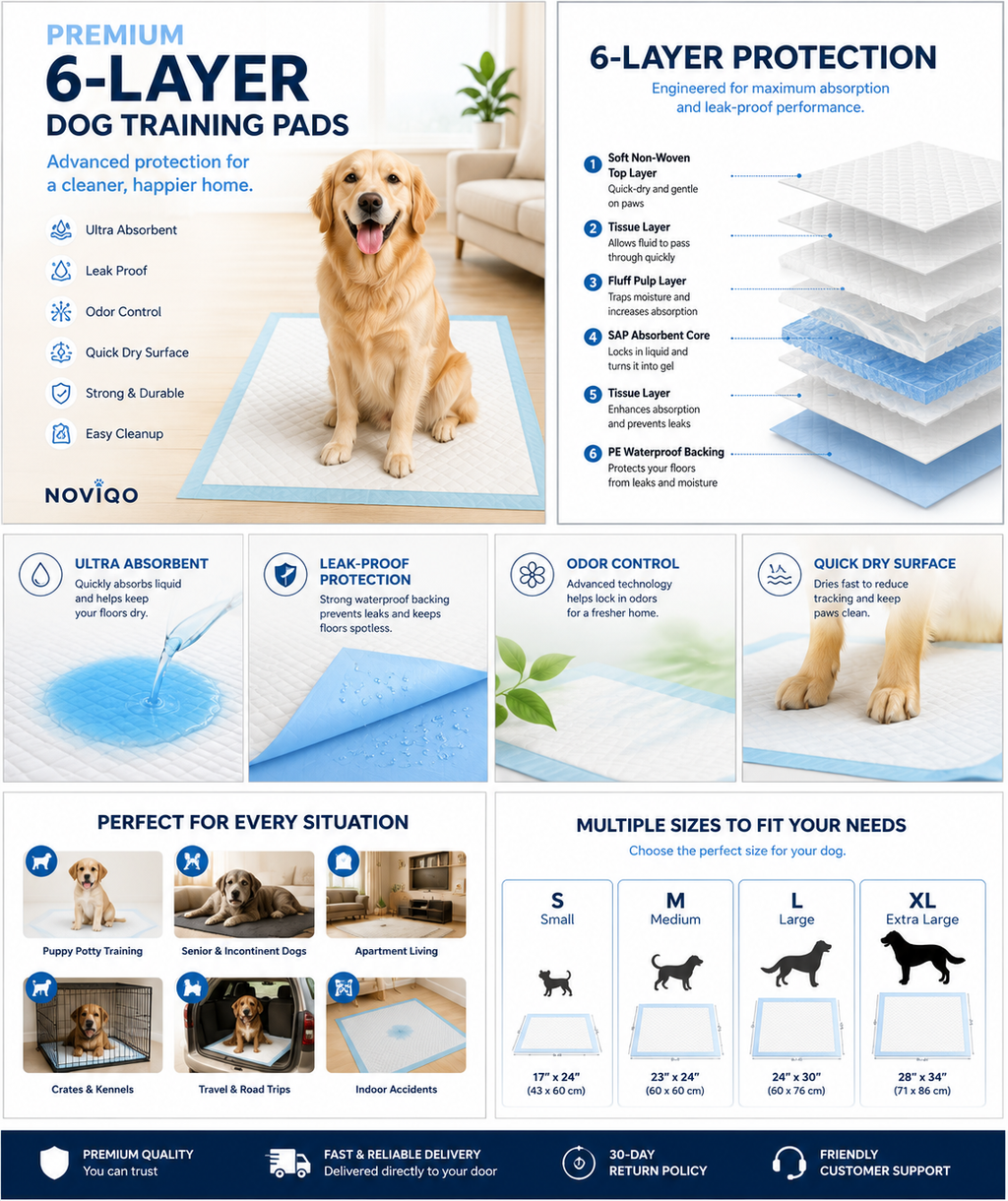 Ultra Absorbent 6-Layer Dog training Pads |